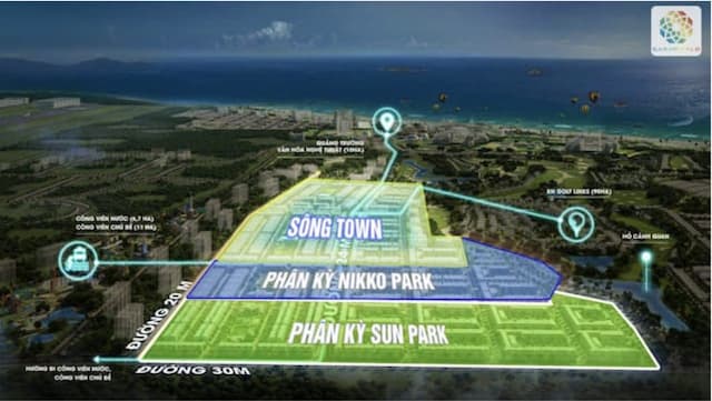 Vị trí Phân khu Sông Town Caraworld Cam Ranh 